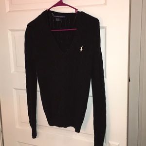 Black V-neck Ralph Lauren sweater